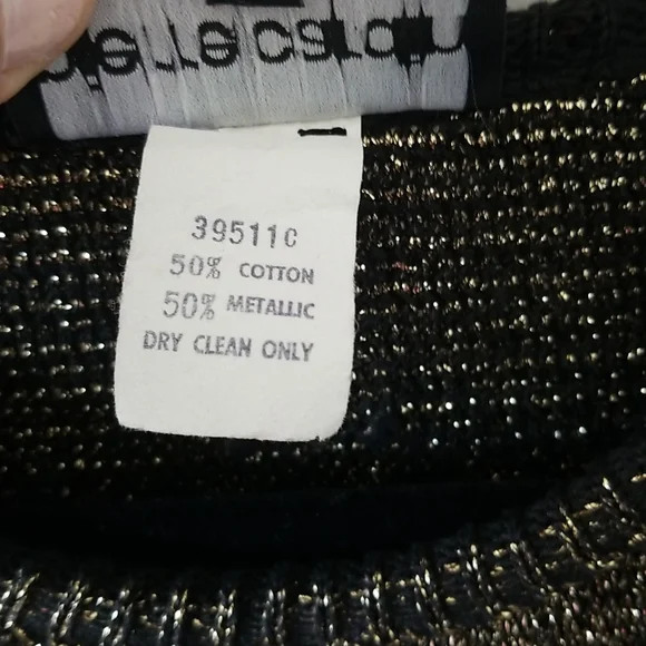 VINTAGE PIERRE CARDIN METALLIC SWEATER SIZE LARGE - Picture 4 of 7